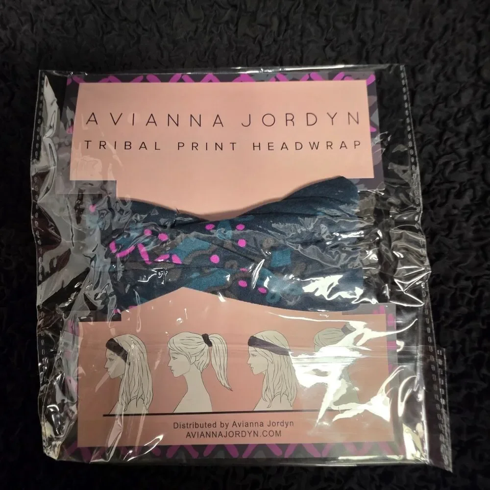 NWT Avianna Jordyn Tribal Headwrap Set of 2 Multi-Color Elastic Headbands